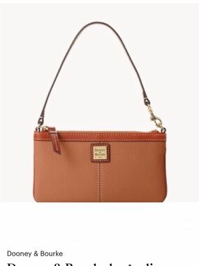 Dooney & Bourke Cognac Brown Leather Wristlet